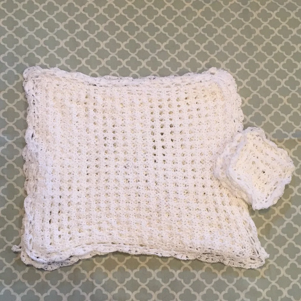 8pc Handmade Crochet Placemats & Coasters Set Of 4
